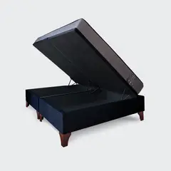 GENERICO - Cama baúl 2 plaza europea Athenas apertura horizontal negro