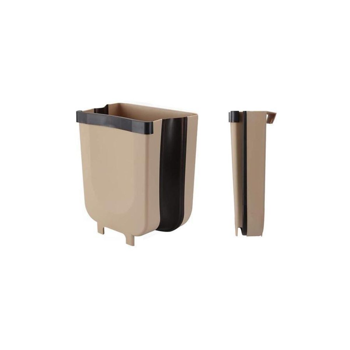 GENERICO - Basurero Plegable Multiuso Cocina Baño Beige