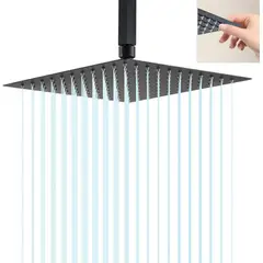 BLUEDREAMER - Plato Ducha Cuadrado 10 Inoxidable 304 negro