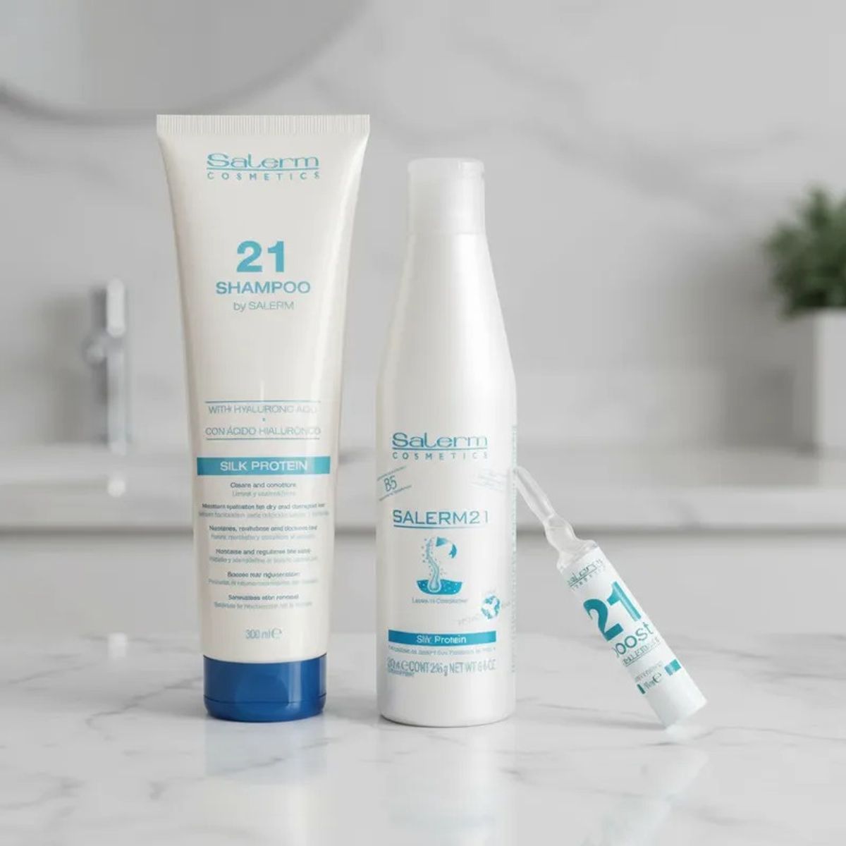 SALERM - Salerm 21 Shampoo 300ml - Mascarilla 250ml - 1 Ampolla Boost