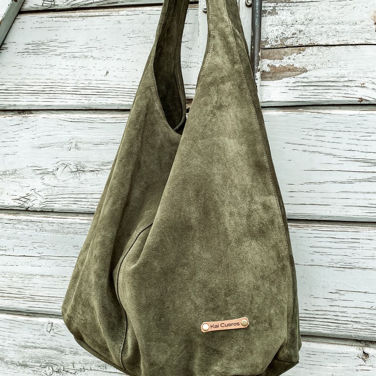 KAI CUEROS - Cartera Tote Oza Cuero Musgo