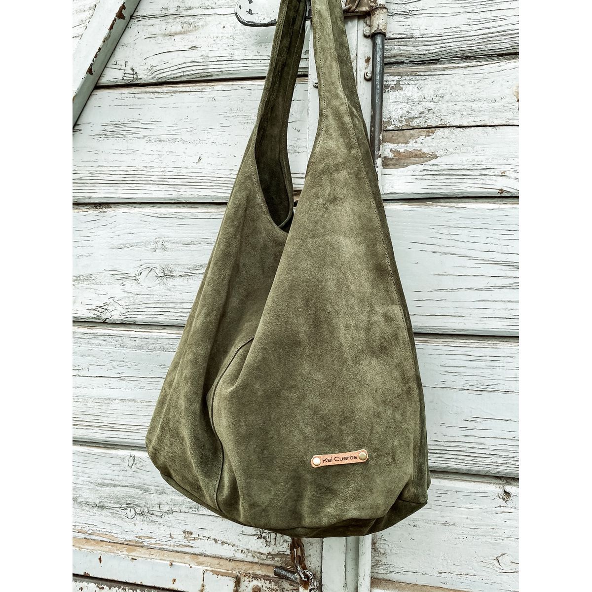 KAI CUEROS - Cartera Tote Oza Cuero Musgo