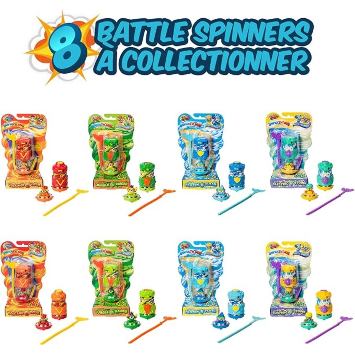 TIOZONEY - Superzings Battle Spinner Trompo + Figura Superthings