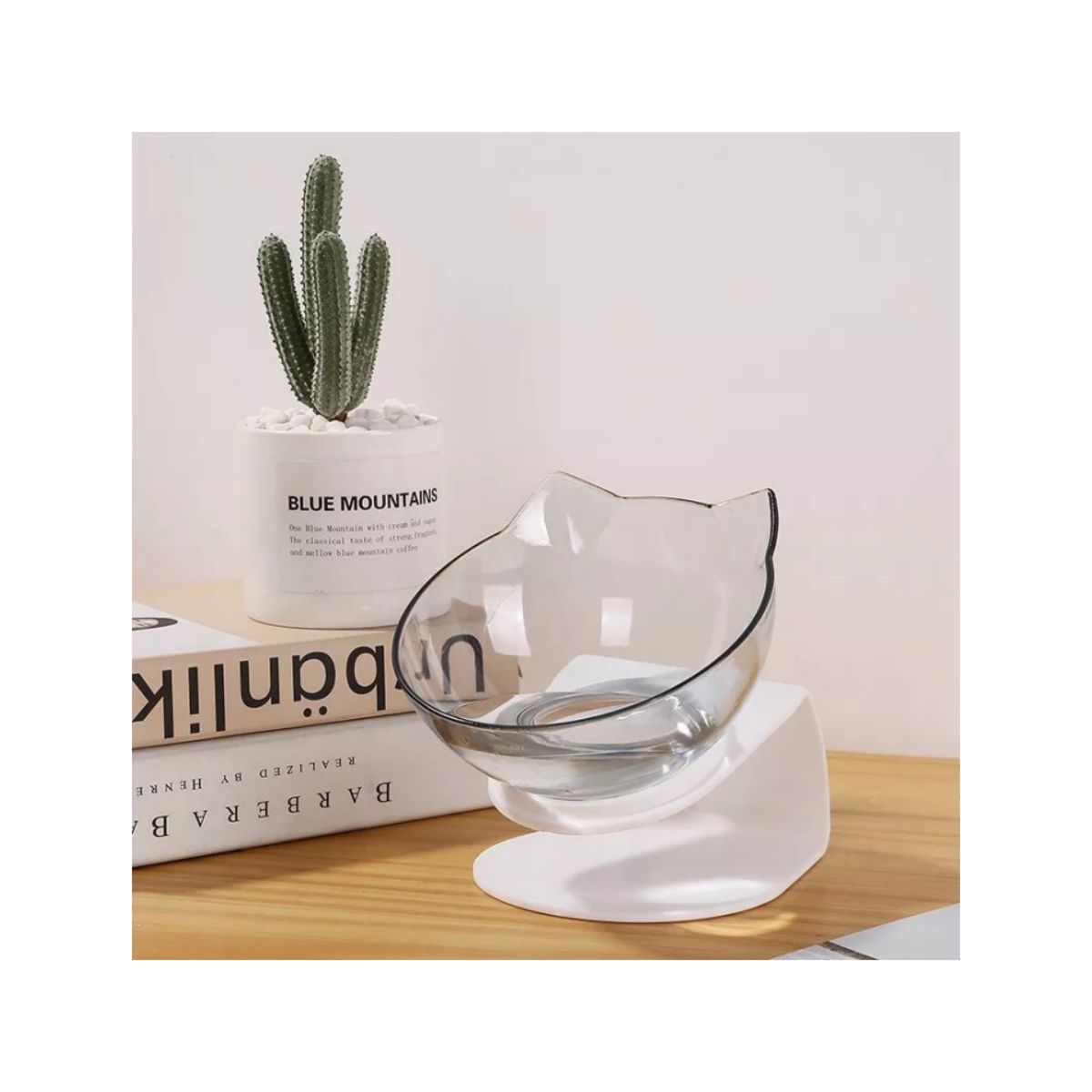 NIHAO - Plato Cuenco Antideslizante Para Gatos Mascotas Plato