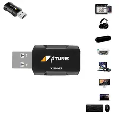 GENERICO - Adaptador USB Antena WiFi 6 900Mbps y Bluetooth 5.3 Para PC