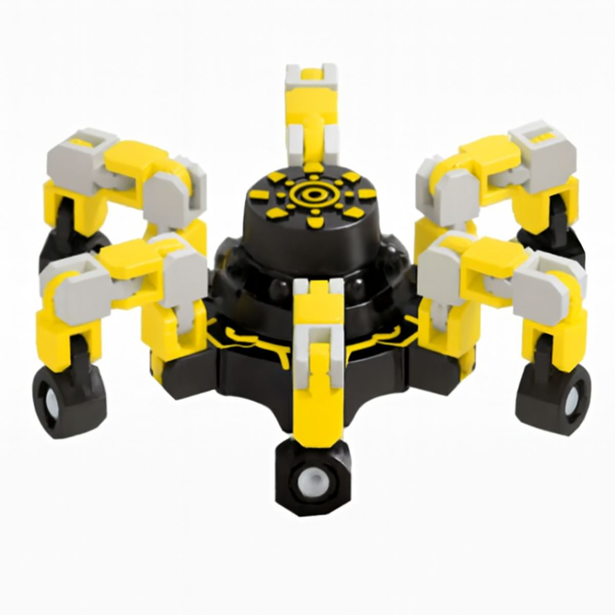 OLEVO - Juguete trompo transformable para ninos spinner de dedos amarillo