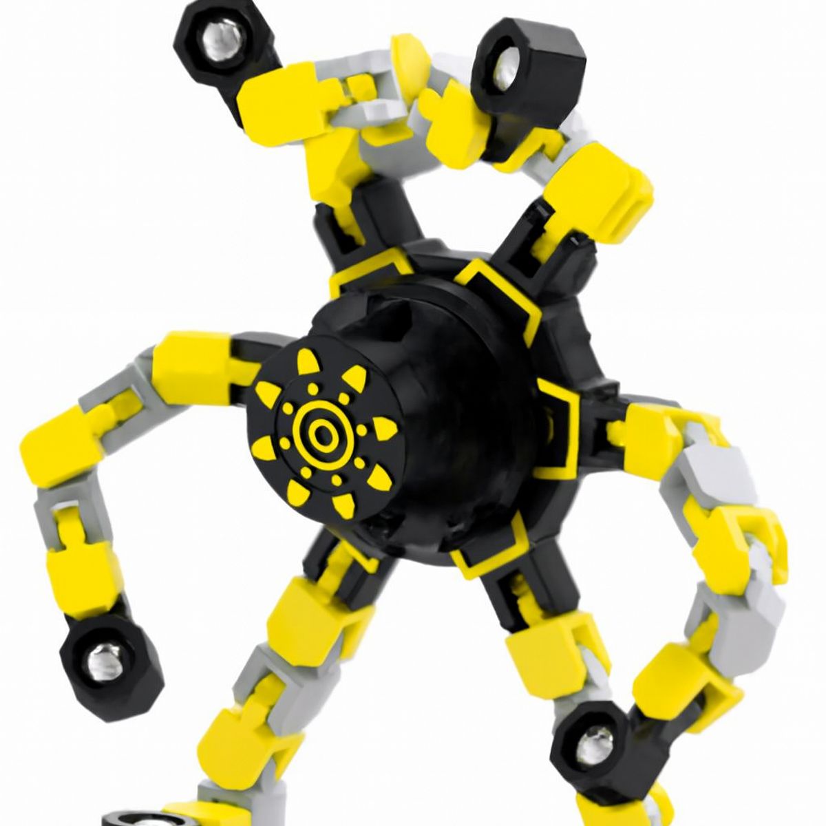 OLEVO - Juguete trompo transformable para ninos spinner de dedos amarillo