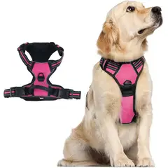 OLEVO - Arnés de Pecho Tipo H para Perro Rosa Fucsia Talla L