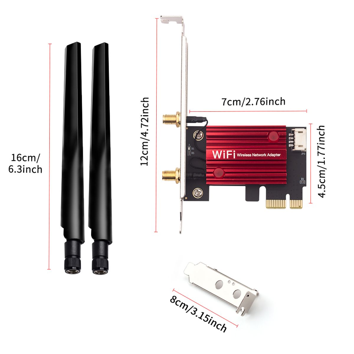 GENERICO - Tarjeta PCI-E WiFi 5 AX1200 Mbps Para PC Con Bluetooth 4.0