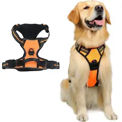 OLEVO - Arnés de Pecho Tipo H para Perro Naranja Talla L