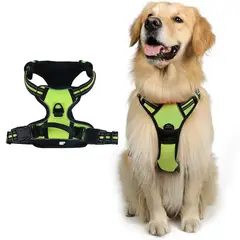 OLEVO - Arnés de Pecho Tipo H para Perro Verde Talla S