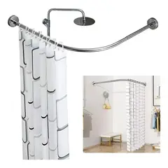 GENERICO - Barra de Cortina de Ducha Ajustable Acero Inoxidable 60-95cm