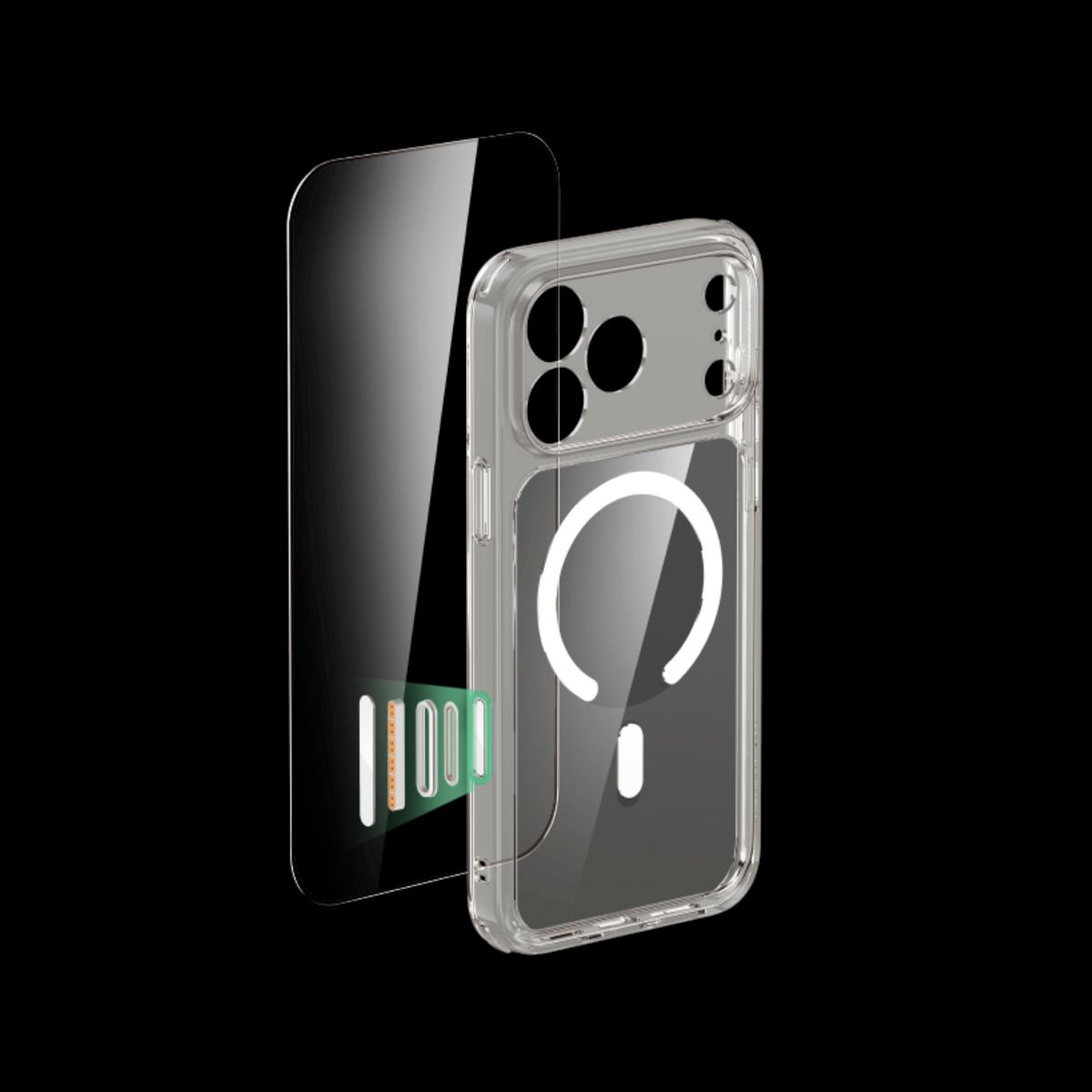 ESR - Para iPhone 17 Pro - Pack Carcasa Magsafe + Vidrio Templado  Clear A1-03