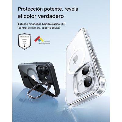 Imagen 2 del producto Para iPhone 17 - Carcasa Magsafe Con Soporte Negro A1-06