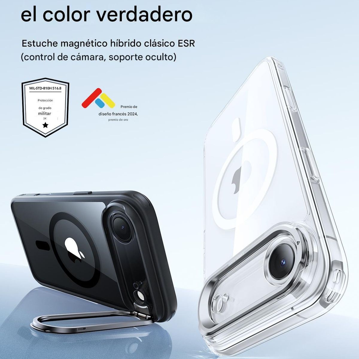 ESR - Para iPhone 17 Air - Carcasa Magsafe Con Soporte  Negro A1-09