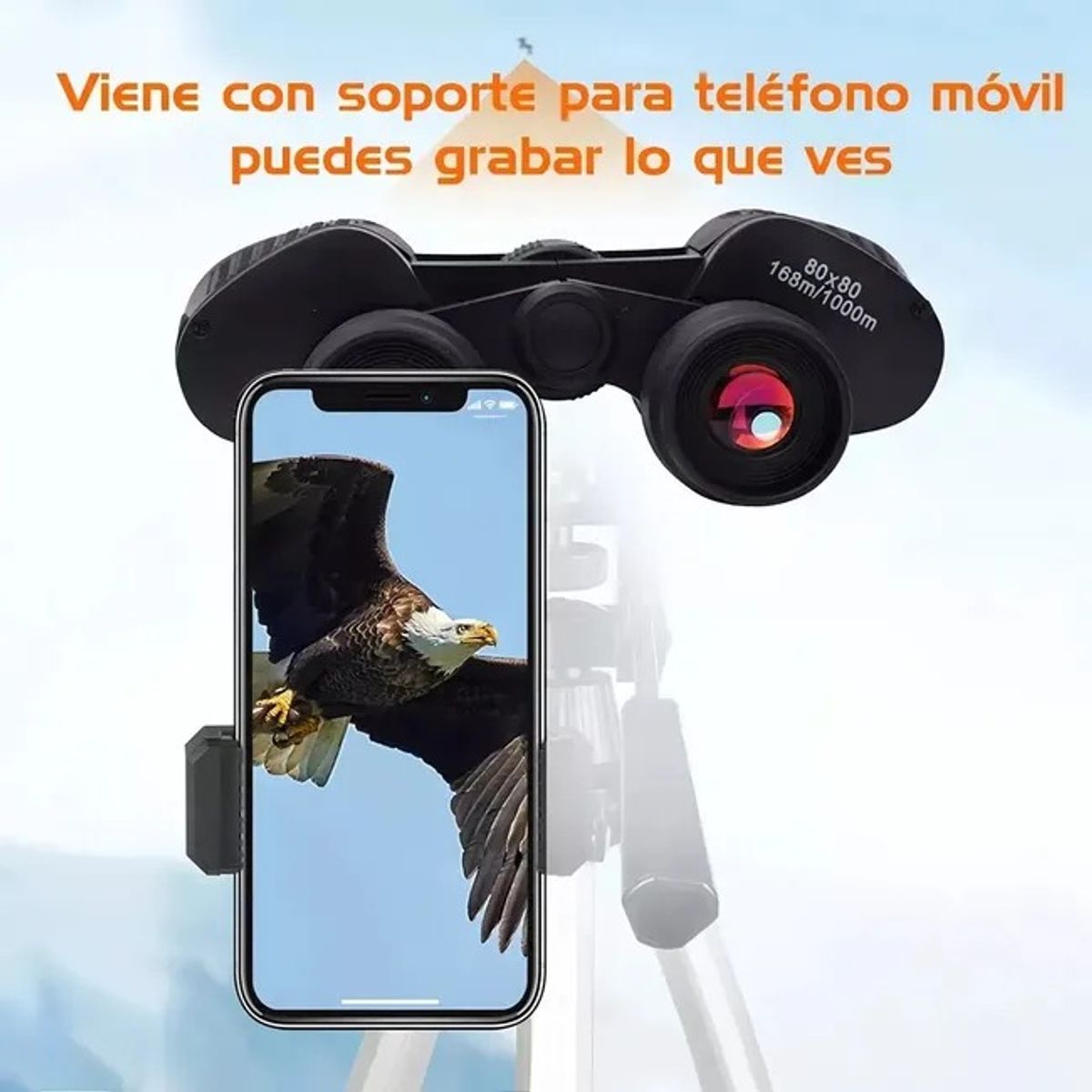 TATEE - Binoculares Profesionales 80x80 Negros