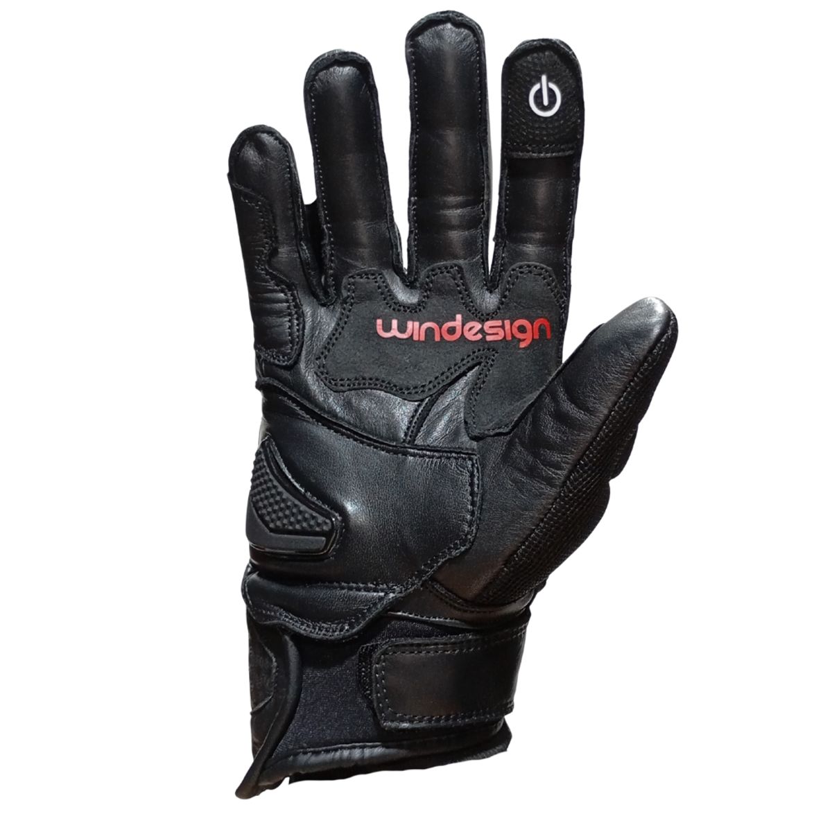 WINDESIGN - Guante moto cuero Windesign protección EN 13594