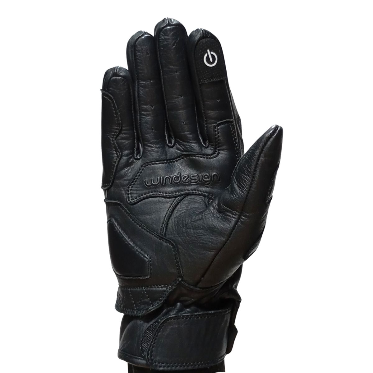WINDESIGN - Guante moto cuero Windesign protección EN 13594