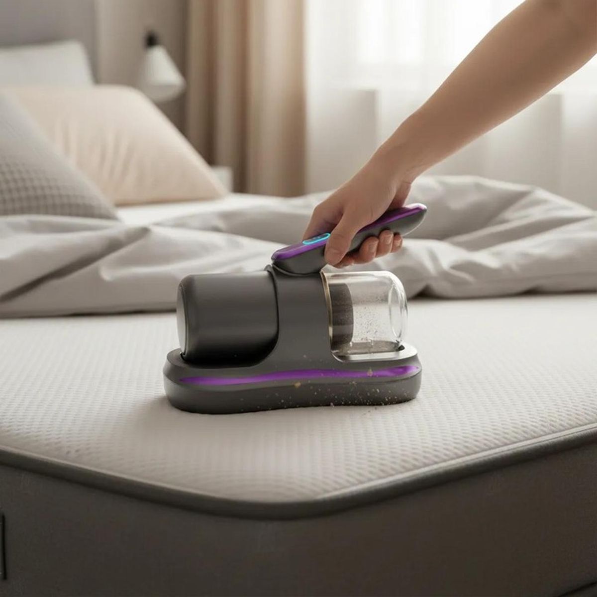 ARBUSTO REAL - Aspiradora Inalámbrica Uv Antiácaros Para Colchones Sofás