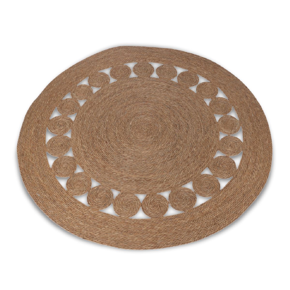 Alfombra Decorativa Redonda Yute Diseño 120cm, marca INSPIRACCI - Foto Principal
