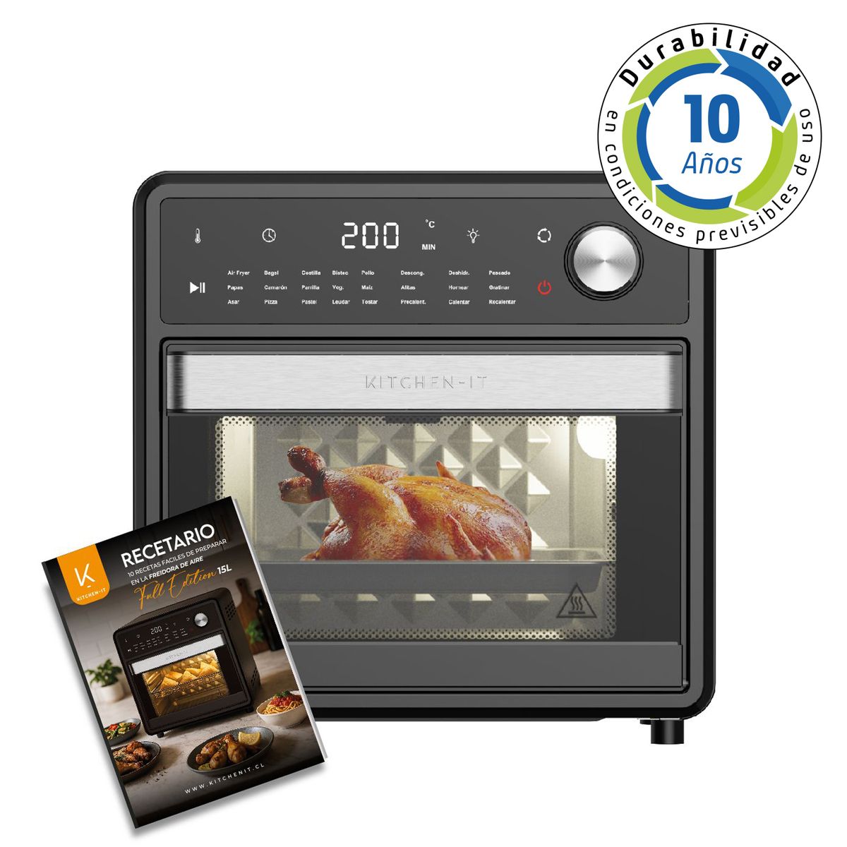 Horno Freidora de Aire Full Edition 24 en 1 - 15L, marca KITCHEN IT - Foto Principal