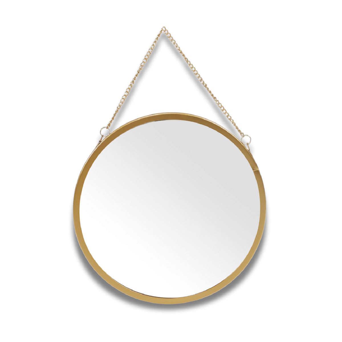 INSPIRACCI - Espejo Colgante Redondo Dorado 48cm