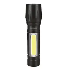 TECNOLAB - Linterna Zoom 300Lm USB Recargable 3 Modos LED 9cm - PS