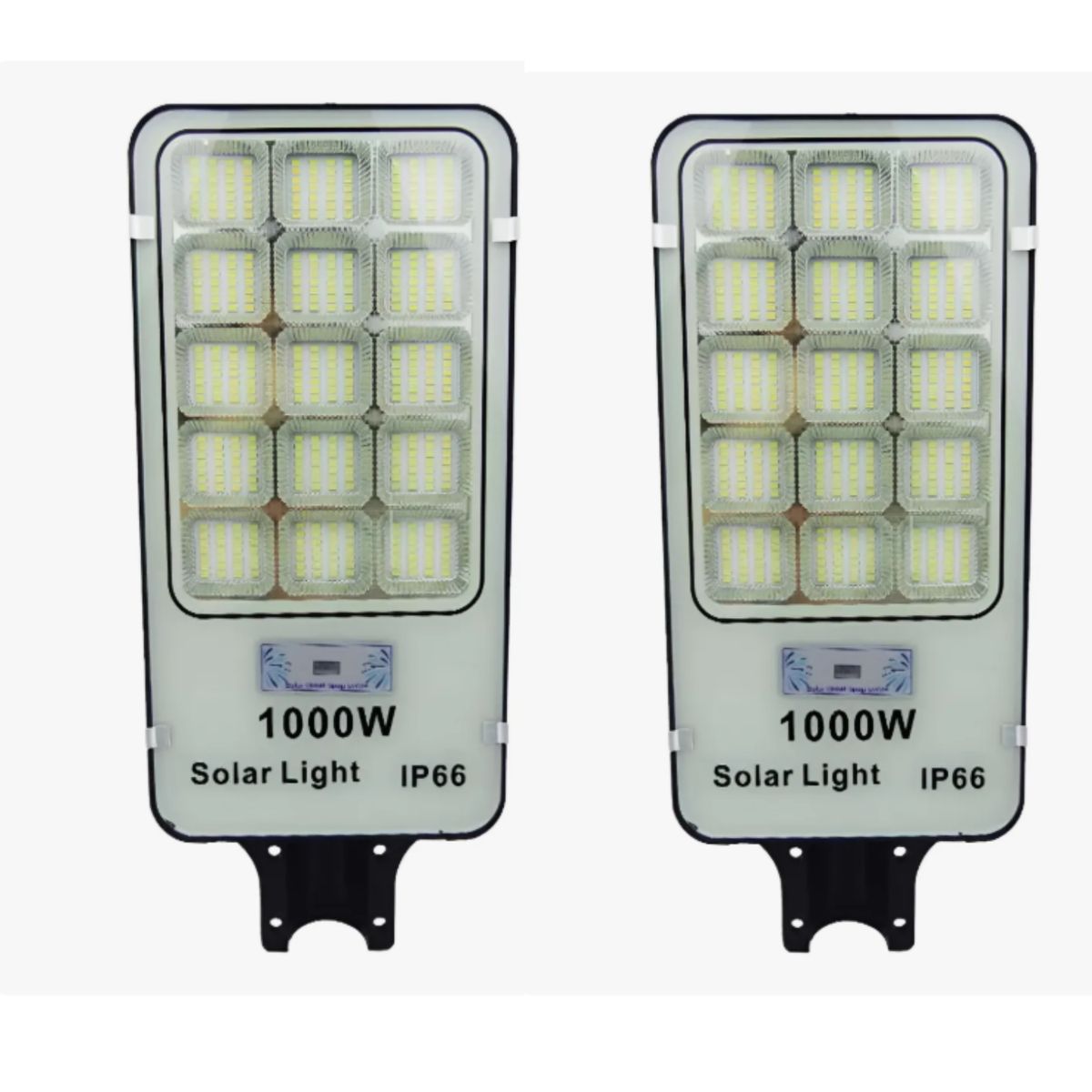 GENERICO - Pack X2 Foco Solar Alta Potencia 1000w Exterior Con Soporte Luz Blanca