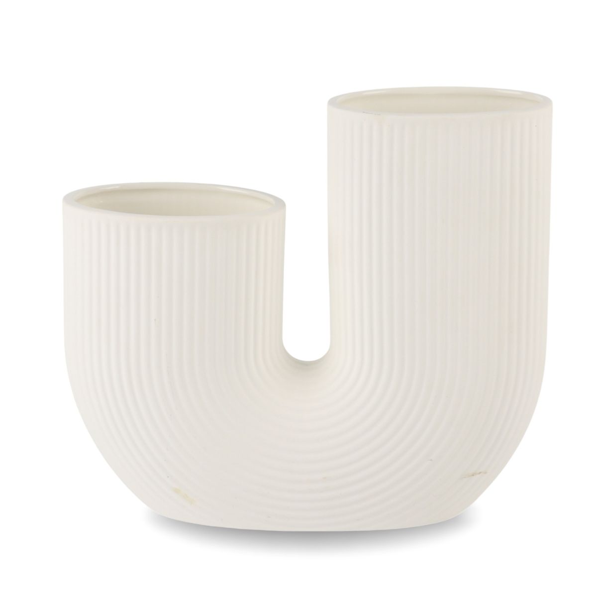 INSPIRACCI - Florero Adorno Cerámica Blanco 21cm