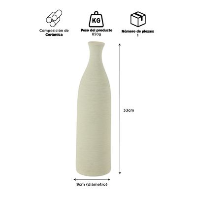 Imagen 2 del producto Florero Cerámica Verde Claro 33cm