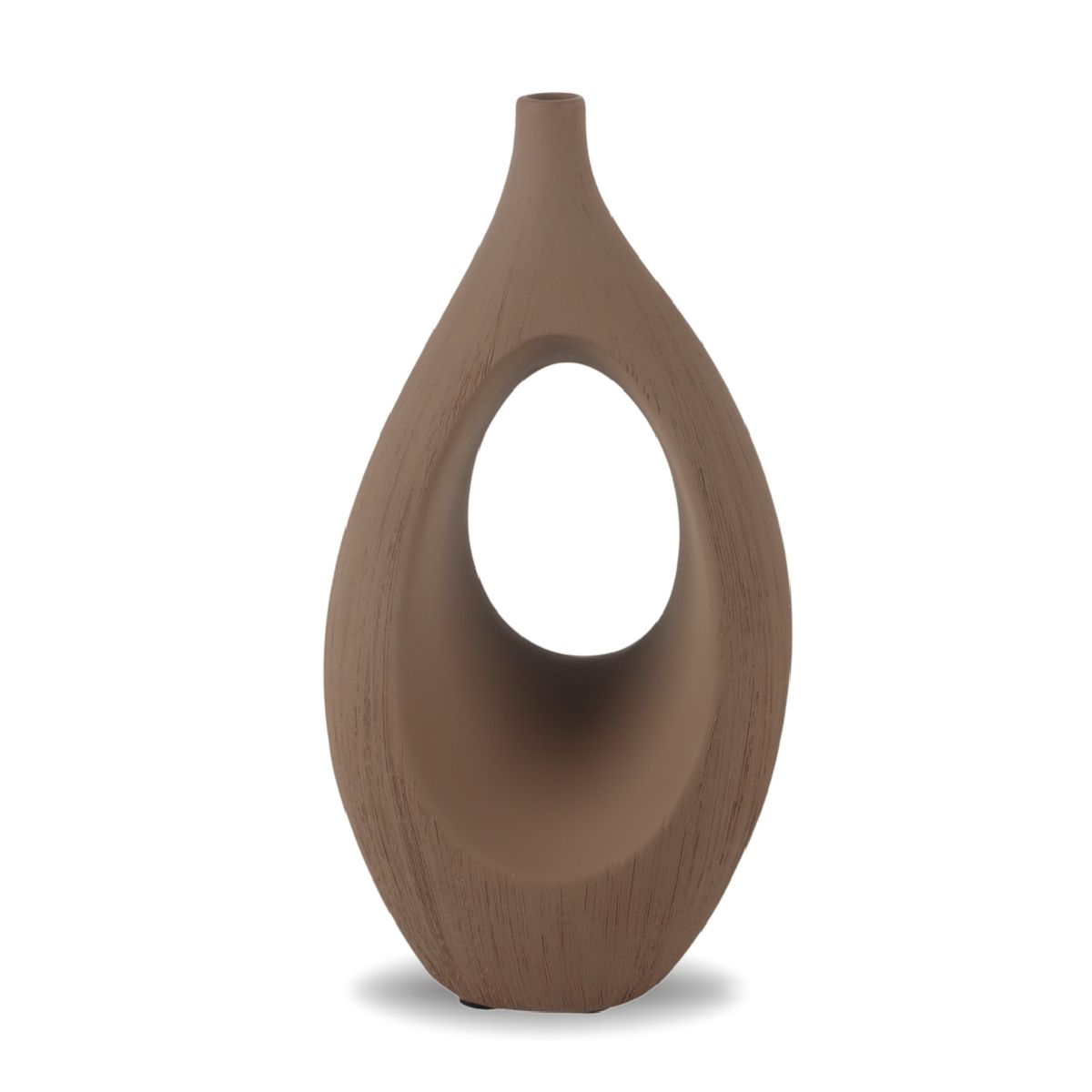 INSPIRACCI - Florero Diseño Cerámica Café 26cm