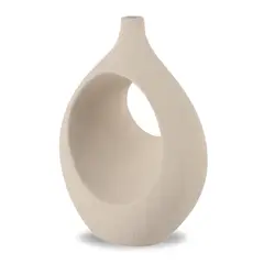 INSPIRACCI - Florero Diseño Cerámica Beige 20cm