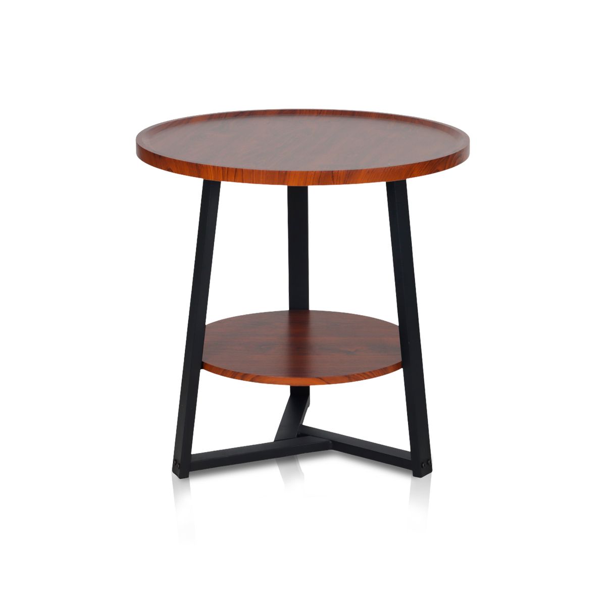 NOVAHUS - Mesa de Centro Lateral Redonda Café