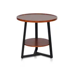 NOVAHUS - Mesa de Centro Lateral Redonda Café