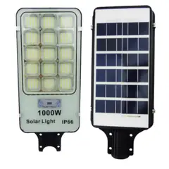 GENERICO - Foco Solar Alta Potencia 1000w Exterior Con Soporte Luz Blanca