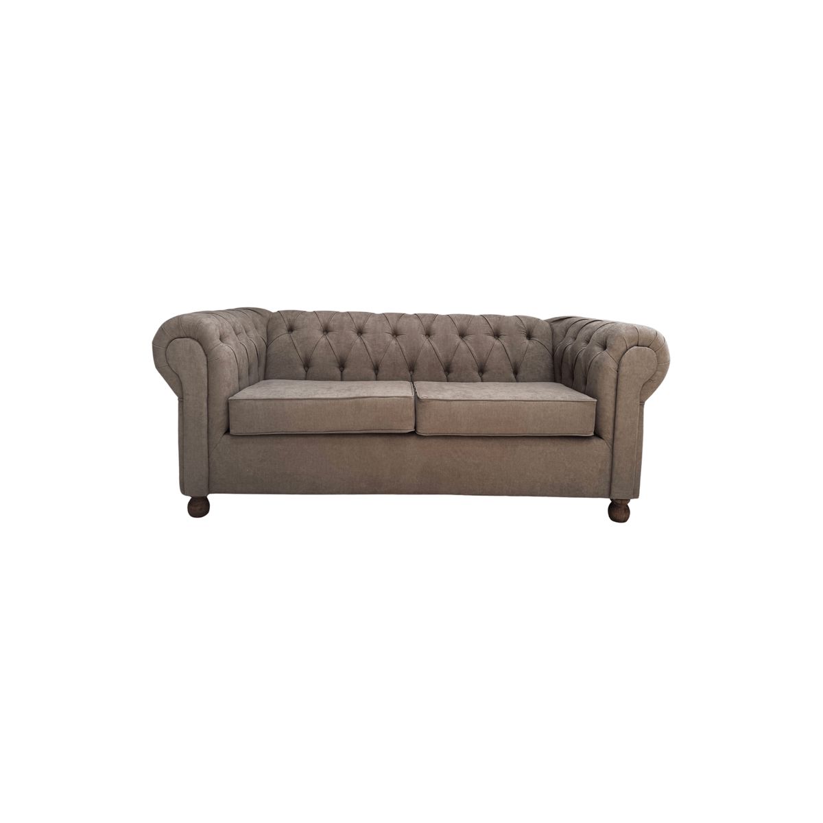 GENERICO - Sofá Chesterfield capitoneado y clasico, dos a 3 cuerpos marca Sofisticato, color gris.