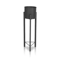 INSPIRACCI - Porta Macetero Pedestal Decorativo Negro 76 cm
