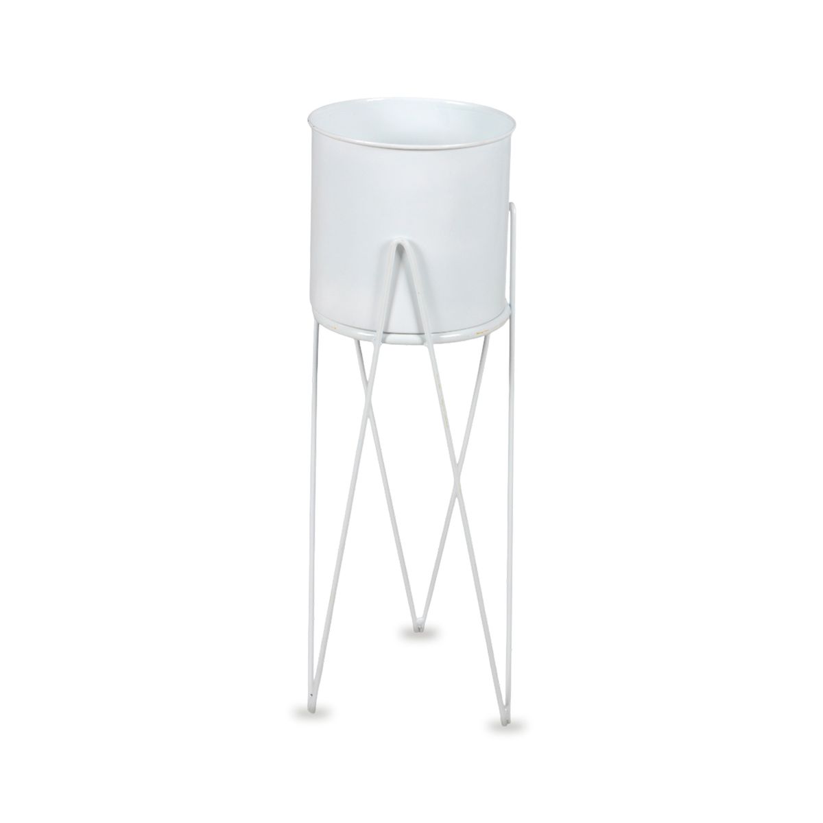 INSPIRACCI - Porta Macetero Pedestal Decorativo Blanco 63 cm