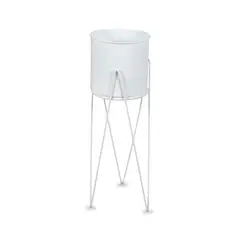 INSPIRACCI - Porta Macetero Pedestal Decorativo Blanco 63 cm