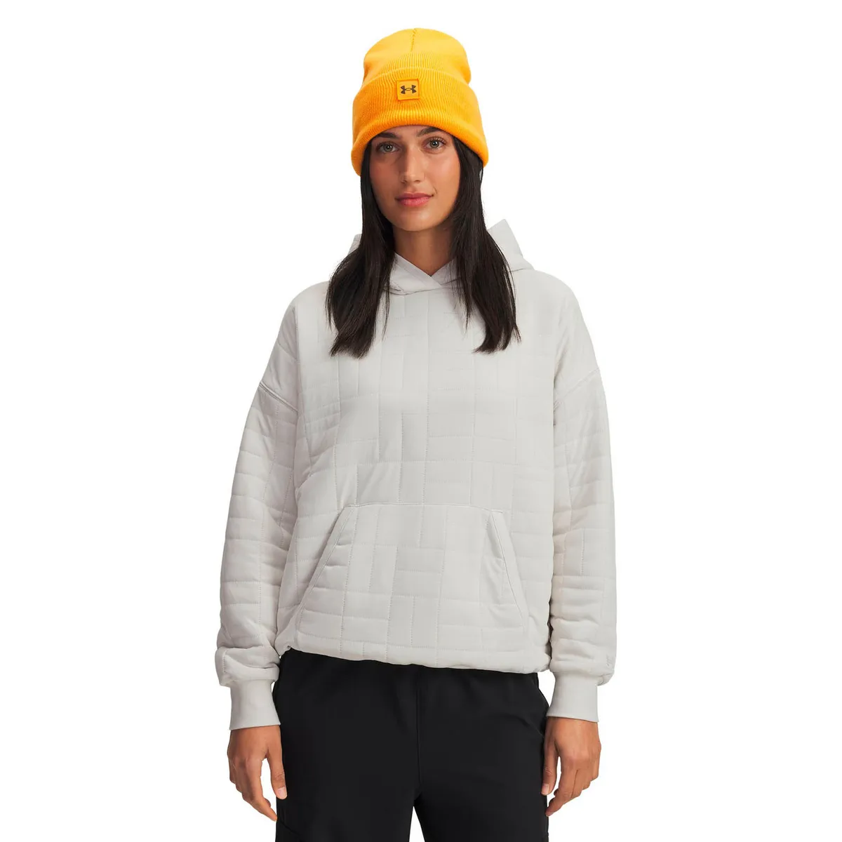UNDER ARMOUR - Polerón Lifestyle mujer Unstoppable Fleece blanco UNDER ARMOUR