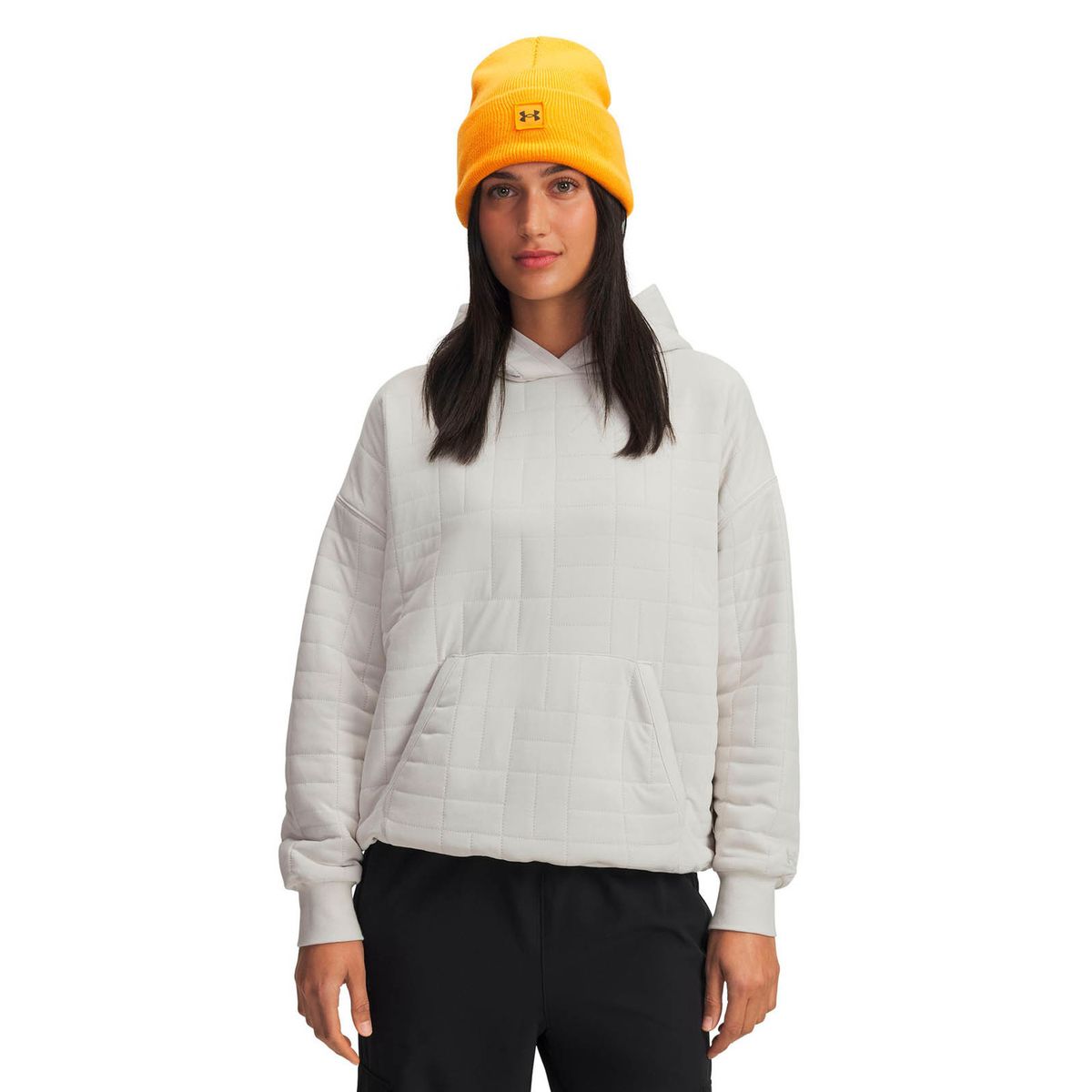 UNDER ARMOUR - Polerón Lifestyle mujer Unstoppable Fleece blanco UNDER ARMOUR