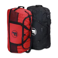 F - Pack 2 bolsos Goliat XL enrollable 130lts negro y rojo