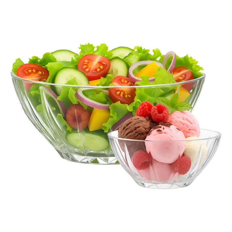ALLEGRA - Set ensaladera más 6 bowls de vidrio Allegra