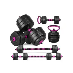 YEP S - Mancuernas 40 Kg Barra Ajustables 3 En 1