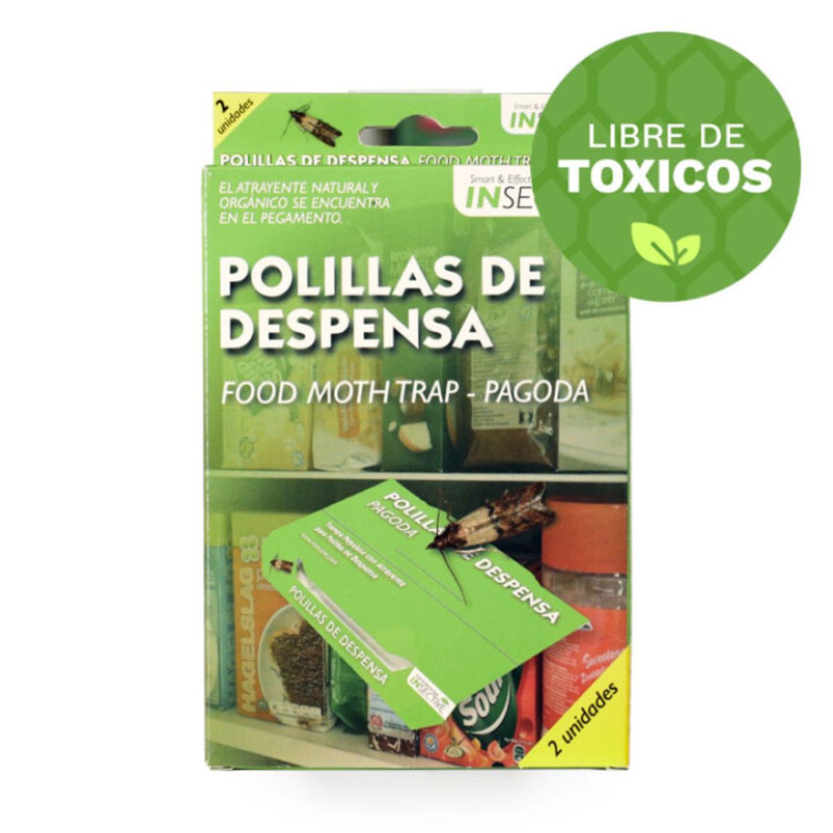 GENEZEN - Pack 2 Trampas Pegajosa para Polilla de Madera Despensa