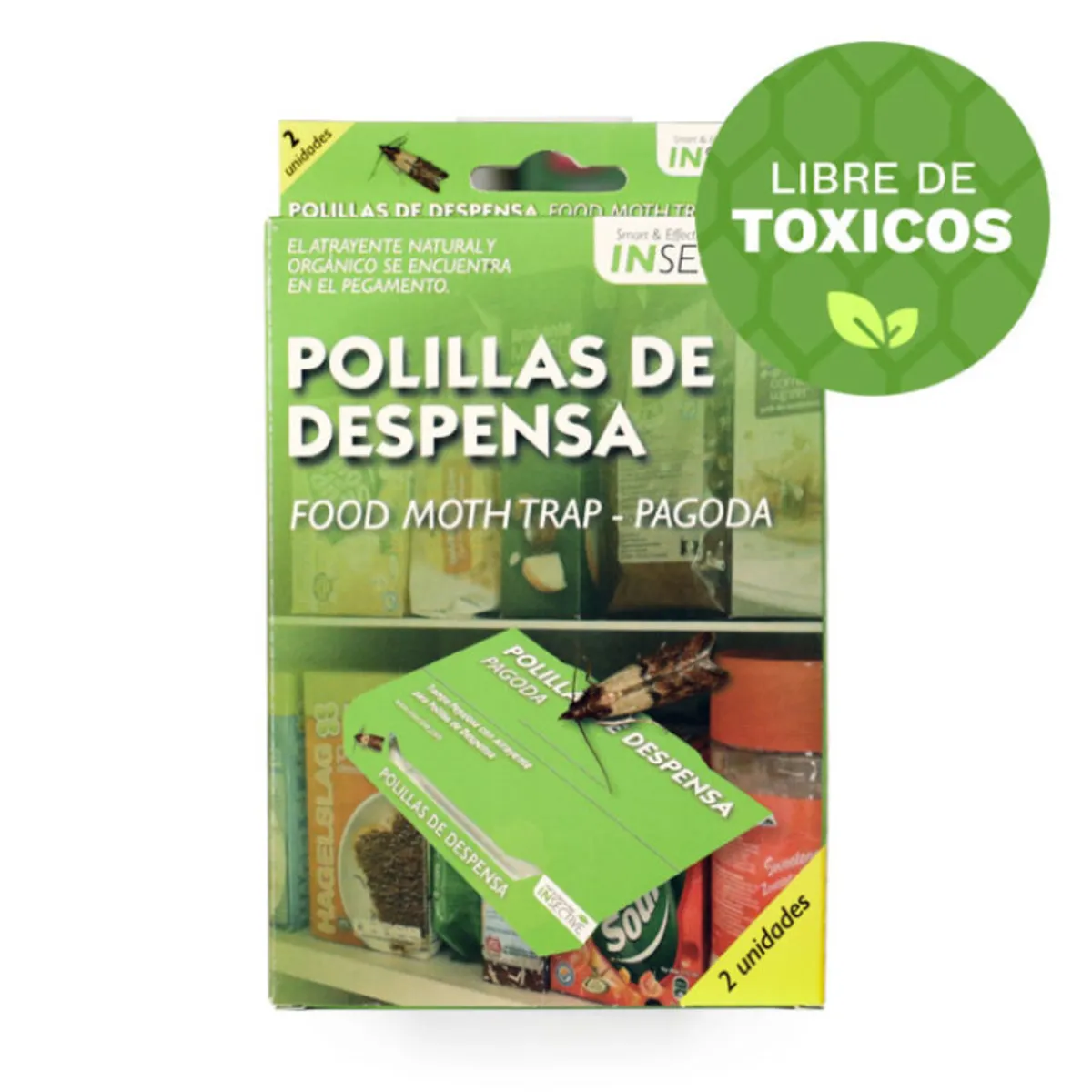 GENEZEN - Pack 2 Trampas Pegajosa para Polilla de Madera Despensa