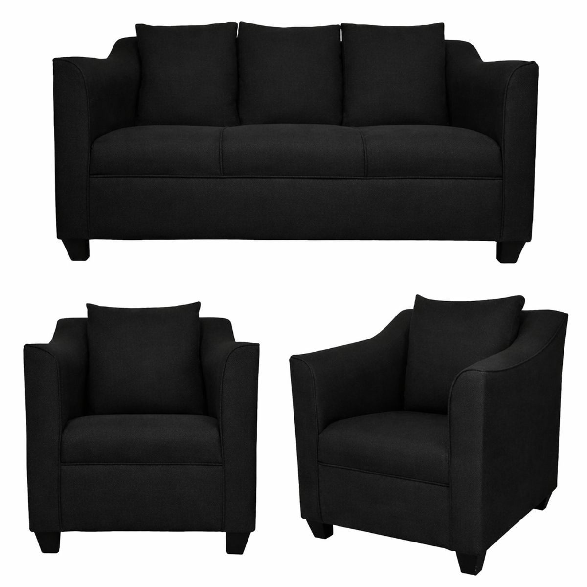 RUZAM MOBEL - Living 3-1-1 AURA Negro