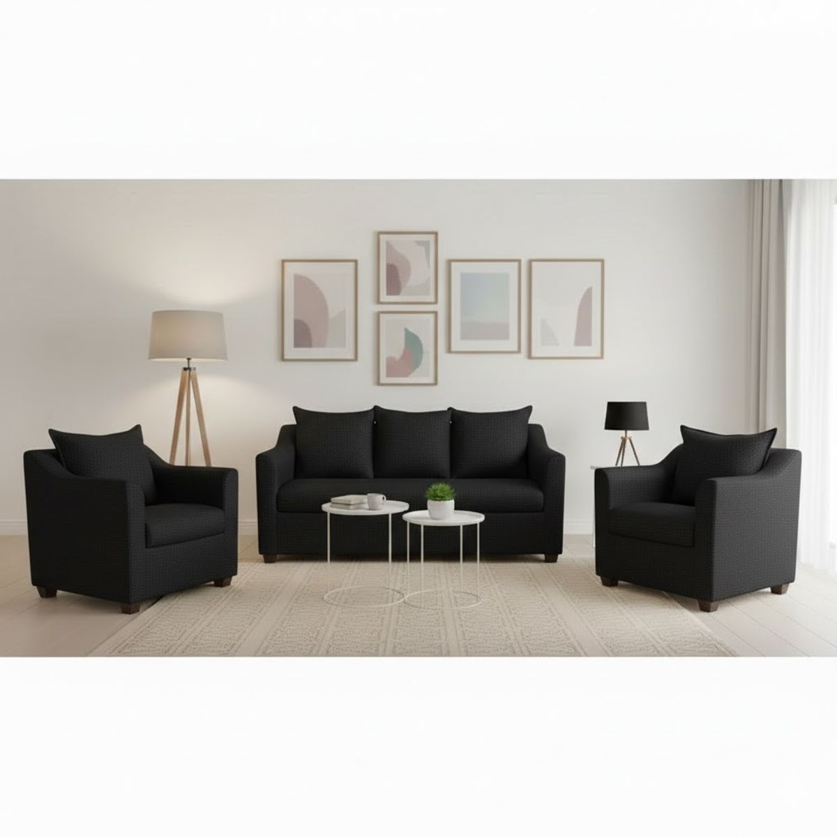 RUZAM MOBEL - Living 3-1-1 AURA Negro