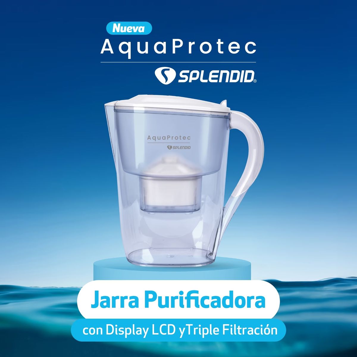 SPLENDID - Jarra purificadora de agua 2.6 litros