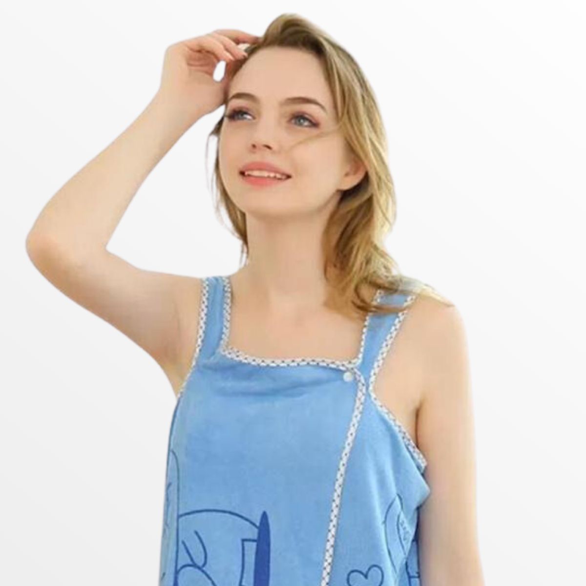 GARSIL - Bata Toalla Microfibra 70x140 Salida de Ducha Celeste